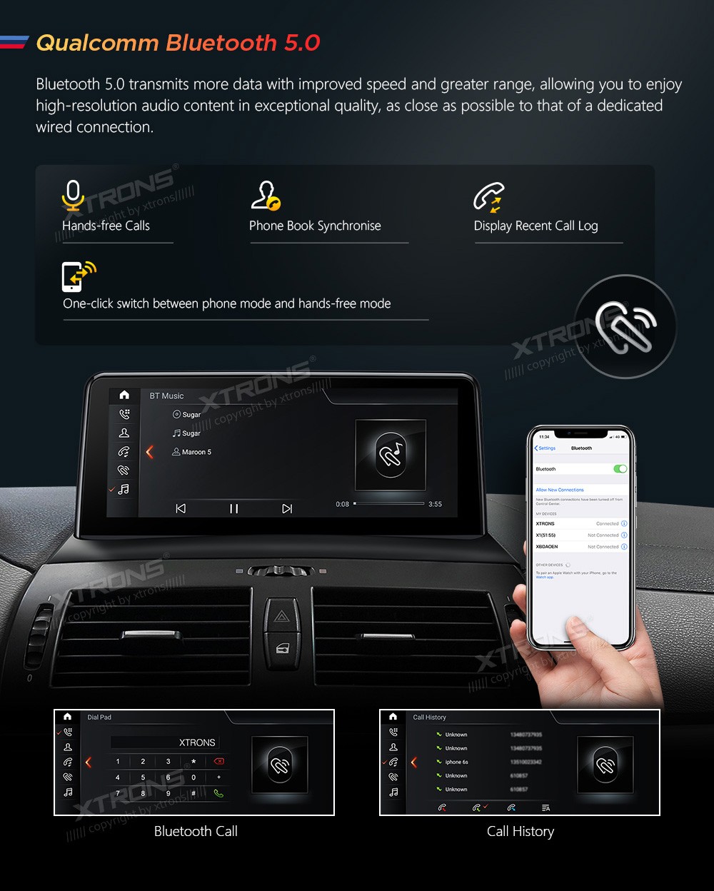 XTRONS QSB12X3UN 10.25" BMW X3 E83 Multimeedia Android 12.0 Octa-Core ...