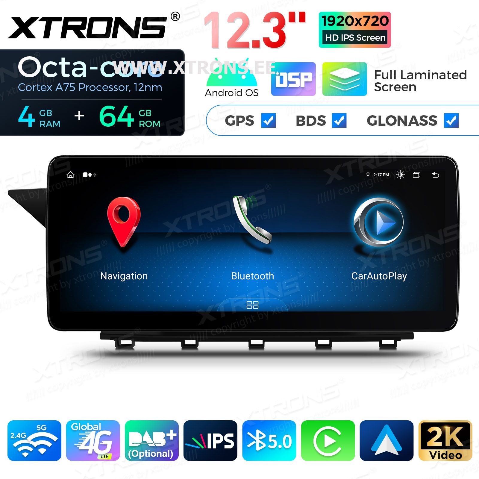 XTRONS QLM2240M12GLK40L