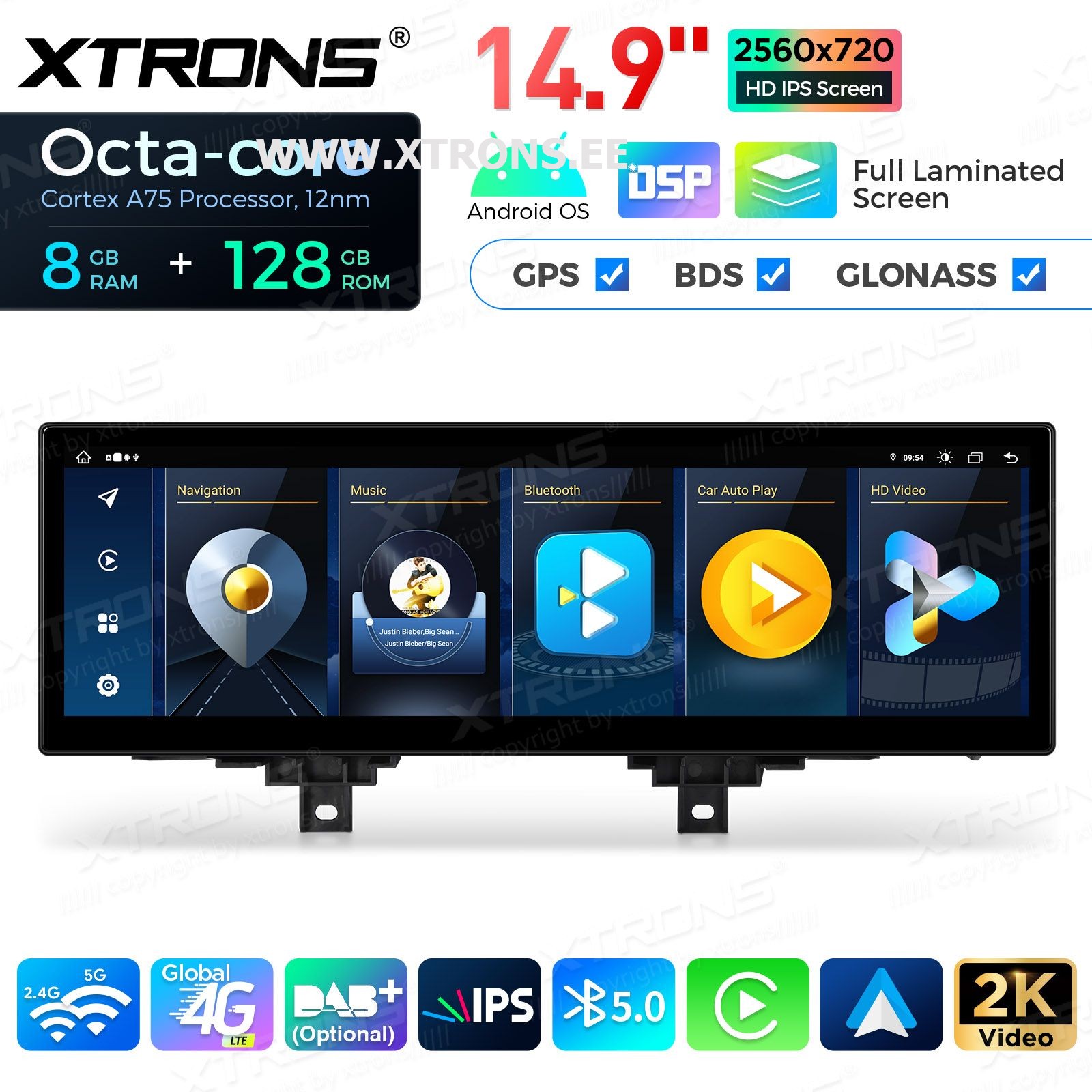 XTRONS QLBH44THNBL