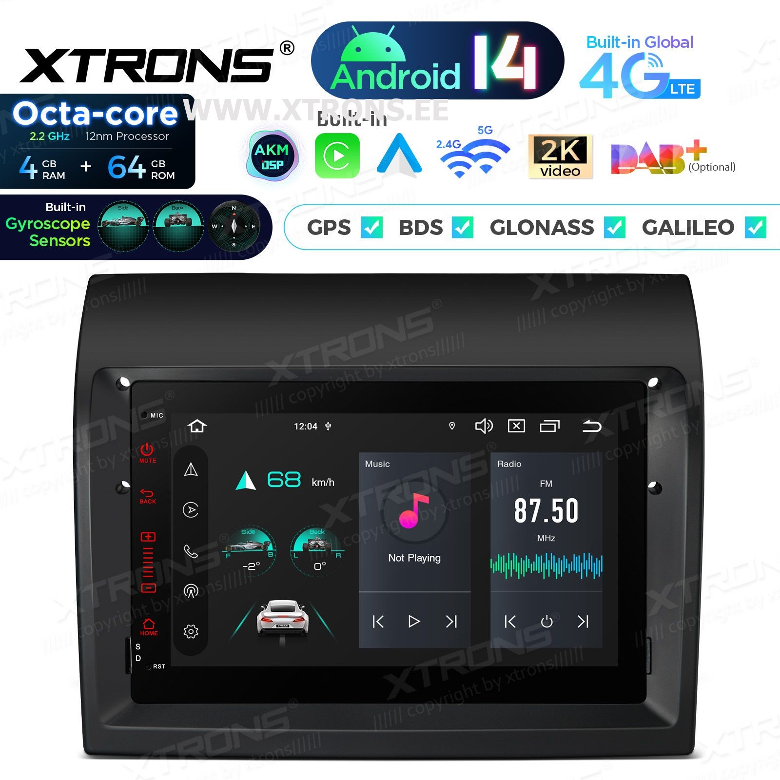 XTRONS PX74DTFLGS