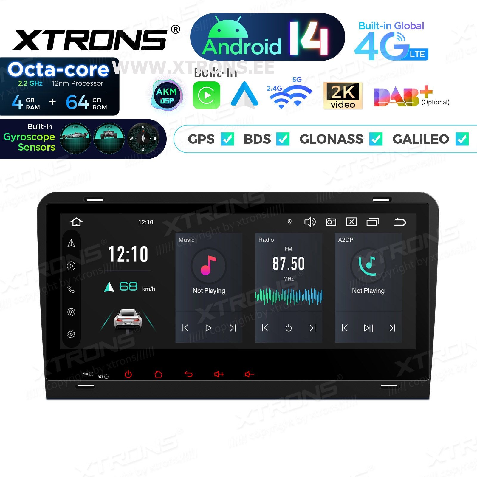 XTRONS PX84AA3LHGS