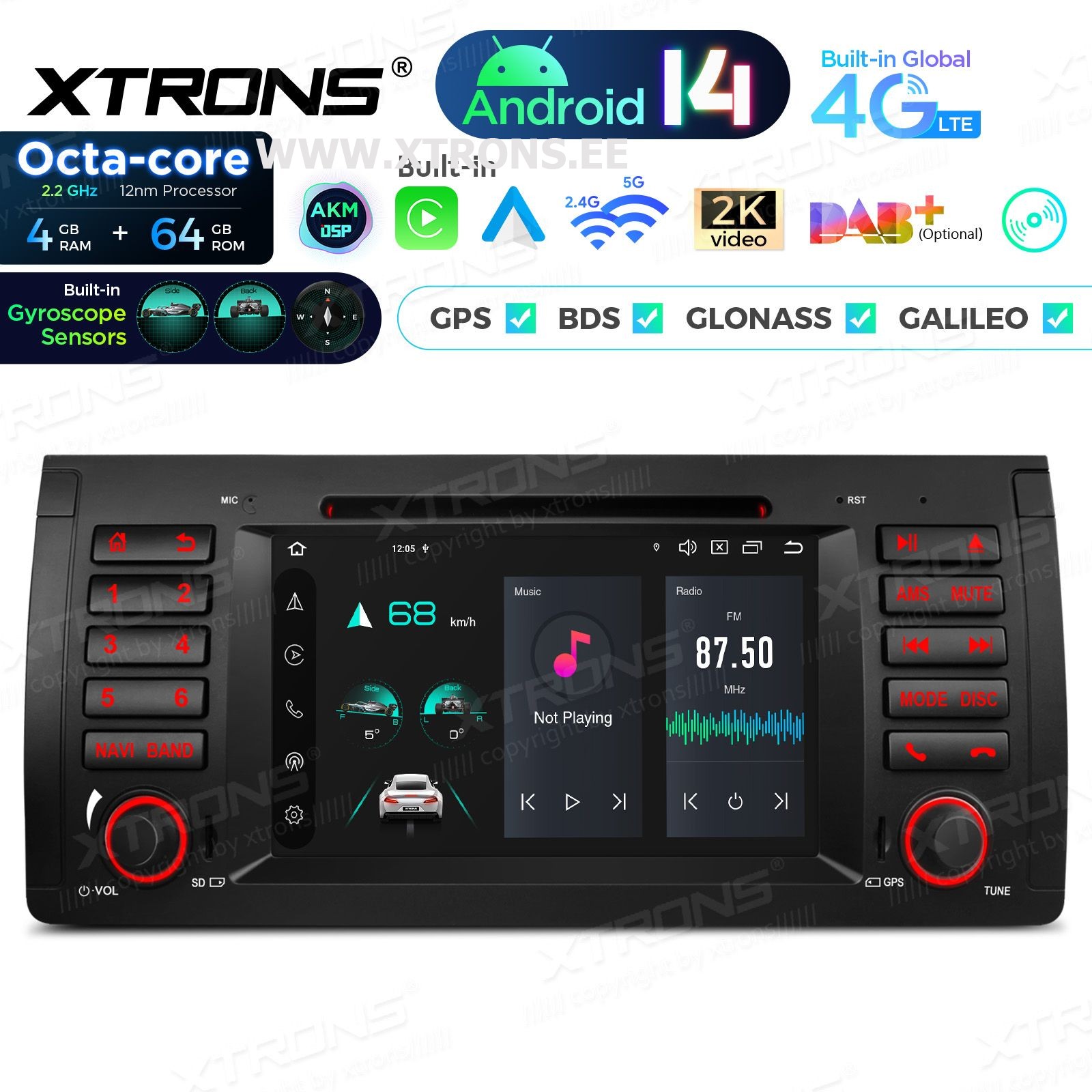 XTRONS PX7453BGS