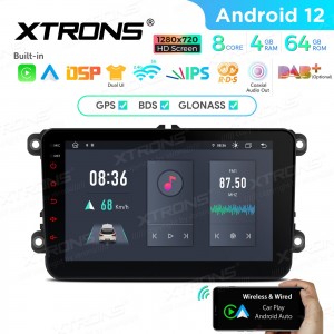 XTRONS PEX82MTVL 8.0" VW, SKODA, SEAT Multimeedia Android 12.0 Octa-Core