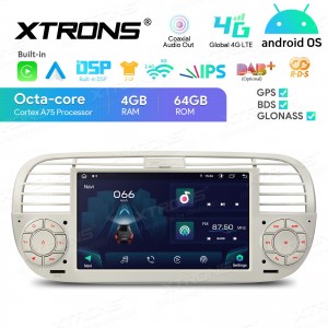 XTRONS IA7250FLCS 7.0" FIAT 500 Multimeedia Android 13.0 Octa-Core