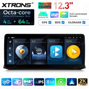 XTRONS QLB22CCB12E60 12.3" BMW E60, E61 CСC Multimeedia Android 13.0 Octa-Core
