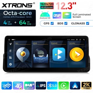 XTRONS QLB22UMB12E90L 12.3" BMW 3, E90, E91, E92, E93 Multimeedia Android 13.0 Octa-Core