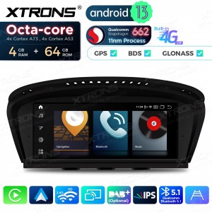 XTRONS QPBS8360CC 12.3" BMW 3, 5 Seeria E60, E90 CСC Multimeedia Android 13.0 Octa-Core 4G