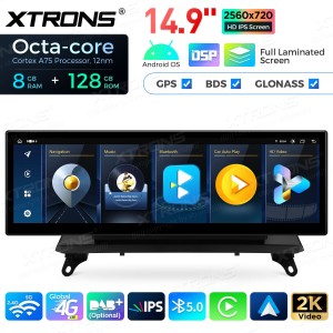 XTRONS QLBH44X5CCL 14.9" BMW X5 E70, X6 E71 CCC Multimeedia Android 14.0 Octa-Core 4G