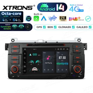 XTRONS PX7446BGS 7.0" BMW E46, Rover 75, MG ZT Multimeedia Android 14.0 Octa-Core 4G