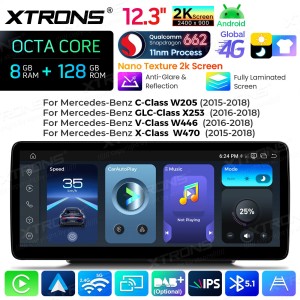 XTRONS QBMH2450M12C5 12.3" Mercedes-Benz W205, W446, W470, X253 Multimeedia Android 14.0 Octa-Core