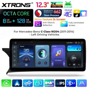 XTRONS QBMH2445M12C45L 12.3" Mercedes-Benz C-Class W204 Multimeedia Android 14.0 Octa-Core
