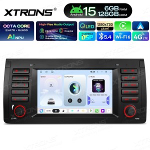 XTRONS UAH7553BL 7.0" BMW X5 E53 Multimeedia Android 15 Octa-Core 4G