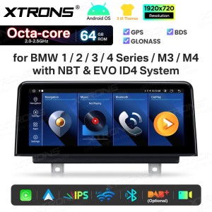 XTRONS QTB10NBTH 10.25" BMW 1, 2, 3, 4 Seeria NBT Multimeedia Android Octa-Core 4G