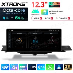 XTRONS QLA23A4NL 12.3" AUDI A4 B9 Multimeedia Android 14.0 Octa-Core 4G