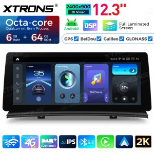 XTRONS QGBS25X3MK 12.3" BMW X3 E83 M-ASK Multimeedia Android 14.0 Octa-Core 4G